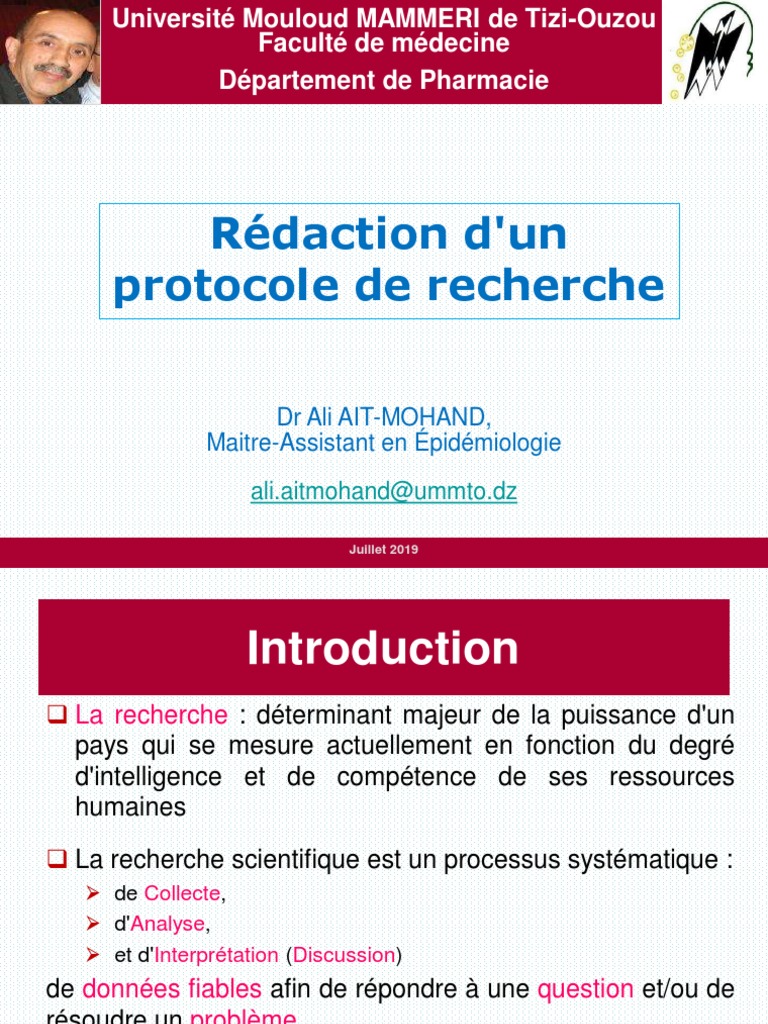 Rédaction d'un Protocole de Recherche | PDF | Évolution de carrière ...