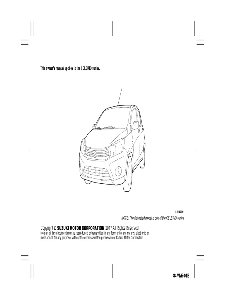 Celerio Series PDF Trunk (Car) Gasoline