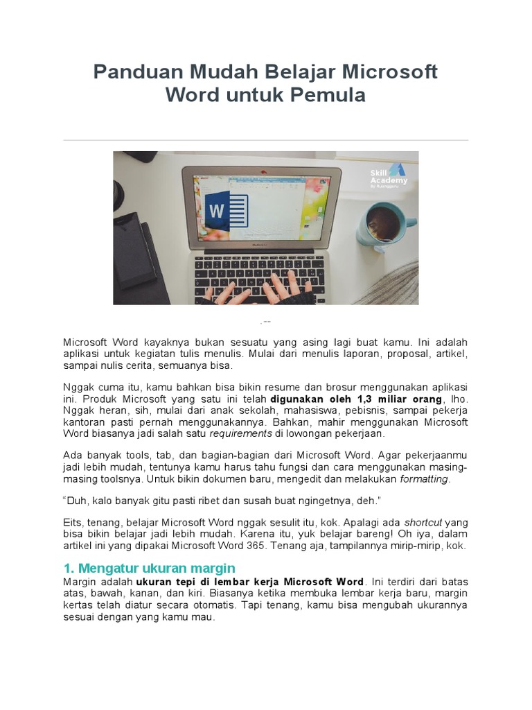 Panduan mudah belajar microsoft word untuk pemula pdf