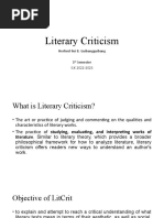 Literary Criticism - Introduction