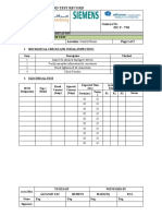 Site Inspection and Test Record