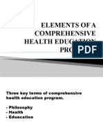 Elements of A Comprehensive Health Program