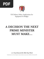 A Decision The Next Prime Minister Must Make - Tony Edwards - Feb 2009