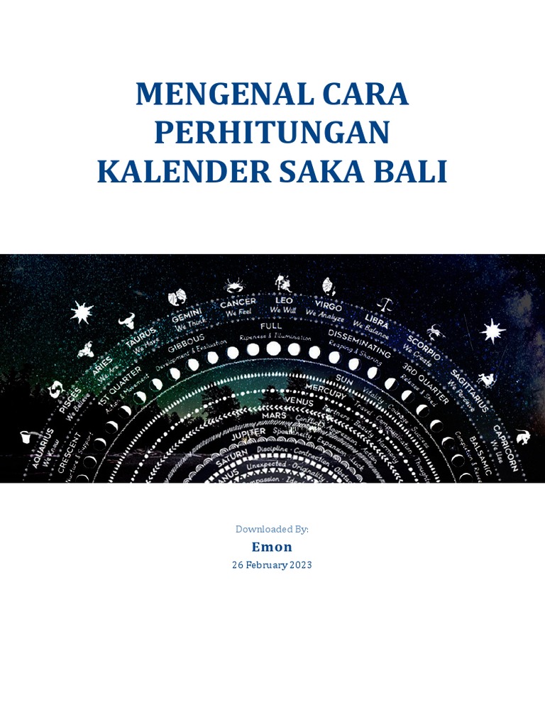 Mengenal Cara Perhitungan Kalender Saka Bali PDF