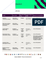 Fixture Amendments 3 Season 2022 23