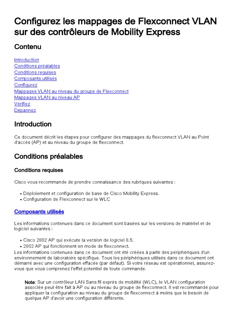 Configure Flexconnect Vlan Mappings On M | PDF | Transmission des ...