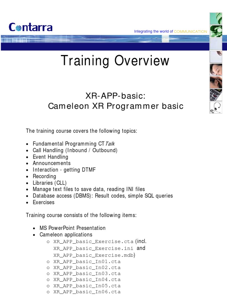 XR Programming Training Overview | PDF | Databases | Information Management