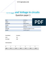 6.1 - Energy and Voltage in Circuits 1p - Edexcel Igcse Physics QP