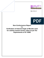 Non-Conformity Report For Bevel Protractor