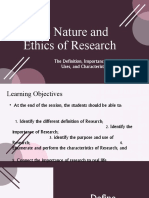 (1.5) The Nature and Ethics of Research
