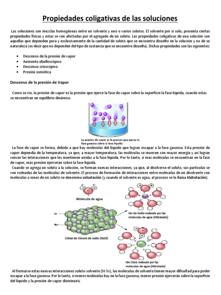 7 - Propiedades Coligativas de Las Soluciones | PDF | Ósmosis | Solvente