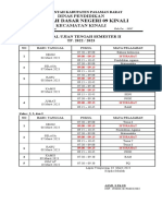 Jadwal Mid Ujian Semester 2 Tp. 2022-2023