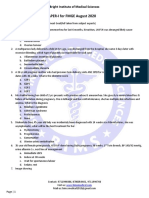 Sample Paper I For Fmge August 2020