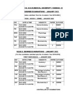 MBBS Firstyear Timetable Jan2023