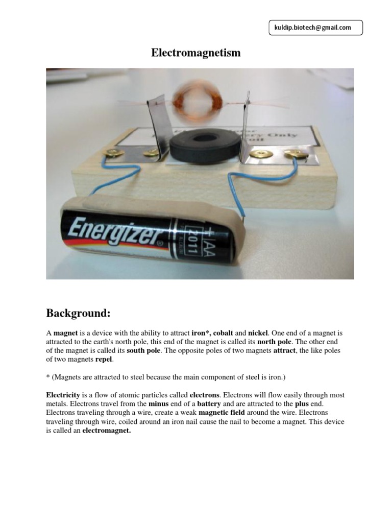 DIY Electromagnet Projects Guide | PDF | Magnet | Loudspeaker