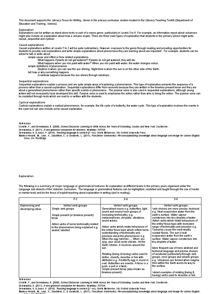 Explanation Language Features Download Free Pdf Verb Clause