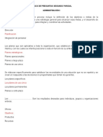 Banco de Preguntas Examen Segundo Parcial Administracion I 1.2021