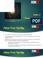 Lesson 2 - Forensic Psychology - An Overview