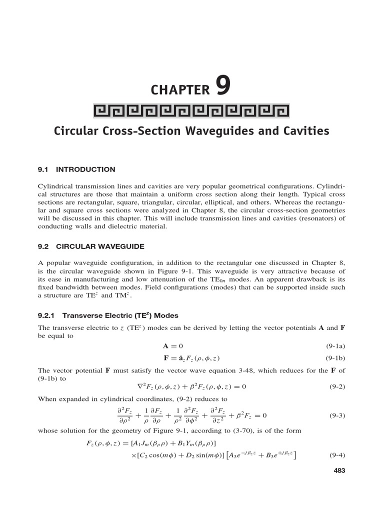 Circular Waveguide Analysis | PDF | Electrical Engineering | Physical ...