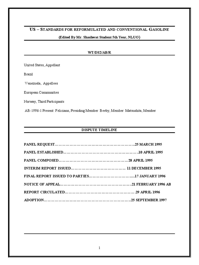 US Standards For Reformulated Gasoline PDF Clean Air Act (United States) Volatile Organic