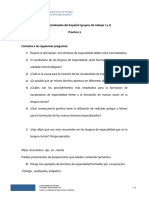 Usos especializados del español (grupos 1 y 2) práctica 3