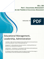 EDL201 Lesson 1A Nature and Theories of Educational Management