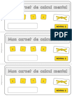 Carnet de Calcul Mental Ceinture Jaune