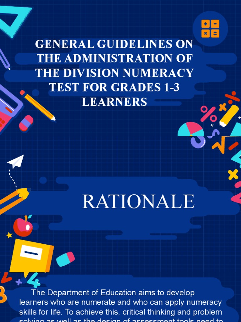 Division Numeracy Test Guidelines for Grades 1-3 | PDF | Educational ...