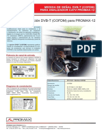 Medida de Señal DVB-T (Cofdm) para Analizador Catv Promax-12