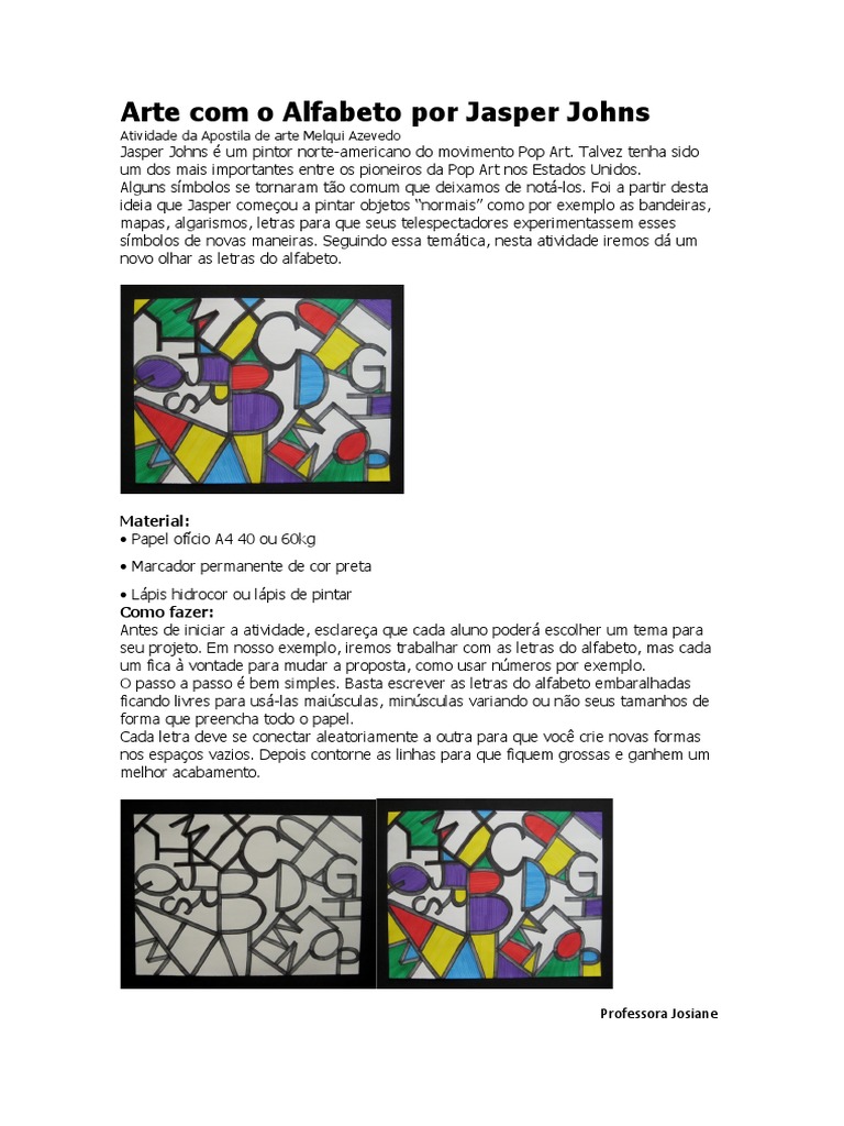 Arte com Letras do Alfabeto | PDF