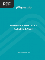 Geometria Analítica e Álgebra Linear - Ipemig