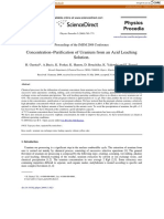 Concentration-Purification of Uranium From An Acid Leaching Solution