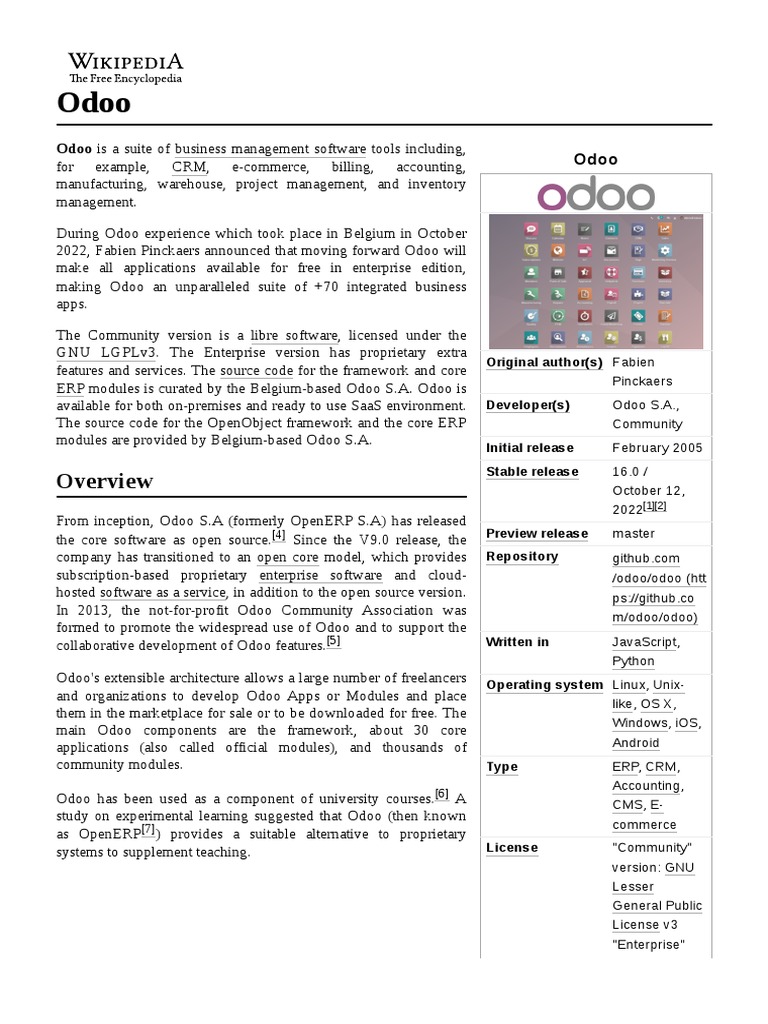 Image Result For Odoo Wikipedia La Enciclopedia Libre
