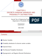 Discrete Random Variables and Probability Distributions: Second Year of Engineering Program Department of Foundation Year