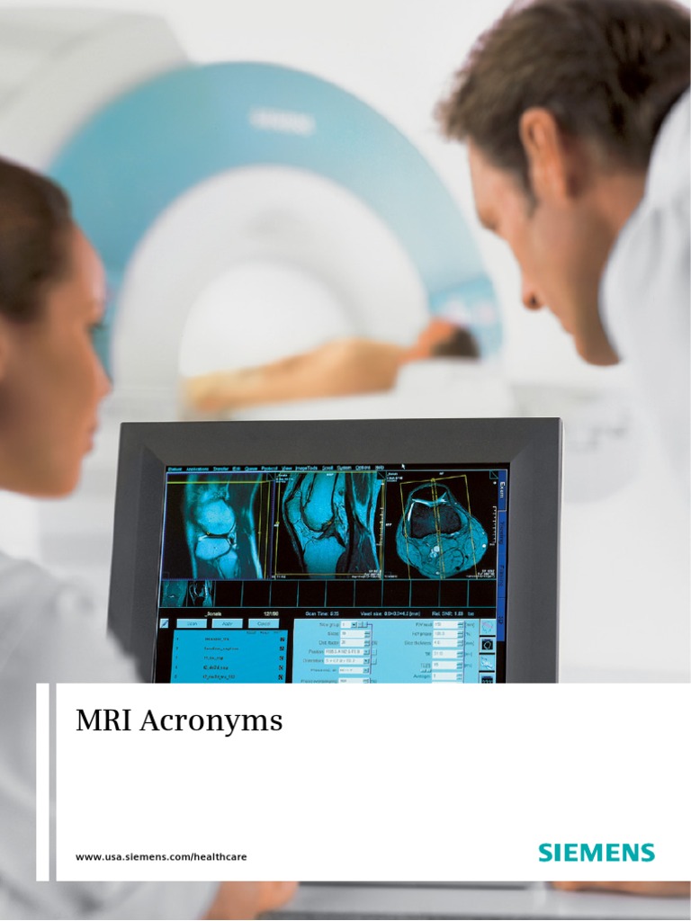 MRI Acronyms Resonance Imaging Digital Signal Processing