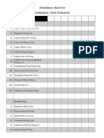 Attandance Sheet For Graduation Choir 2019