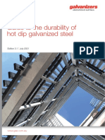 Guide to durability of hot dip galvanized steel