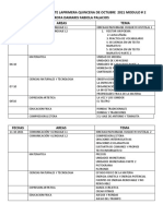 Temas Trabajados Durante Laprimera Quincena de Octubre 2021 Modulo