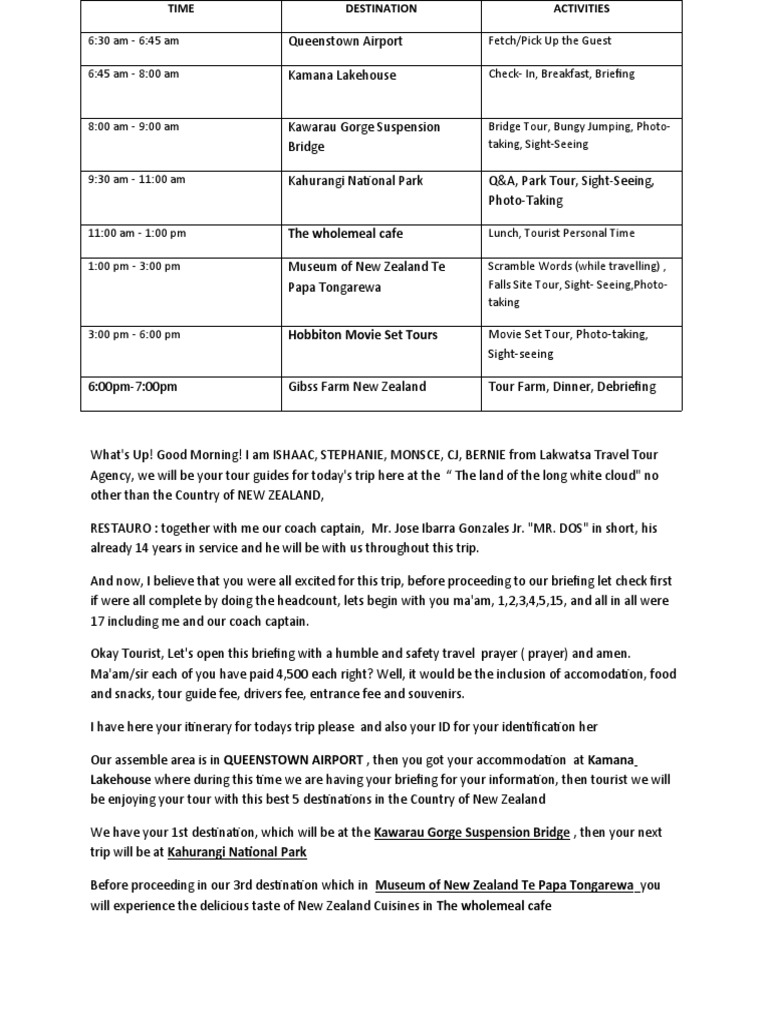 Soutcotabto - Tour Guiging Script | PDF