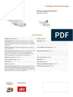 Válvula PVC 3/4 Corporación catálogo