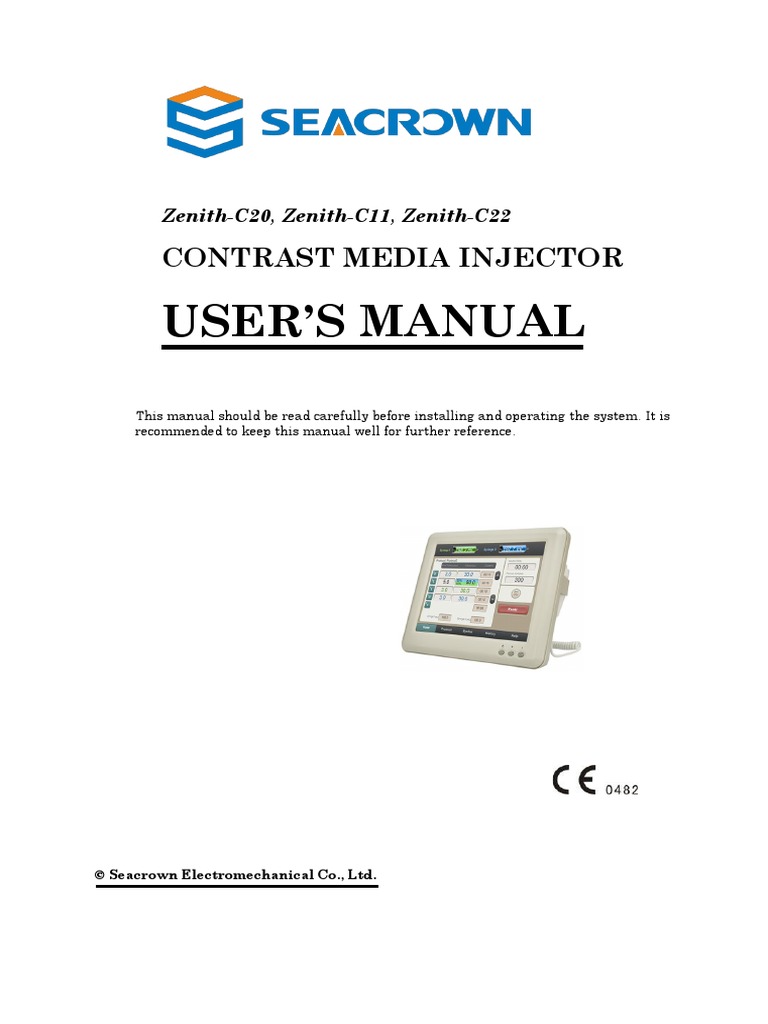 CT Injector C20&C22 User Manual | PDF | Syringe | Fuse (Electrical)