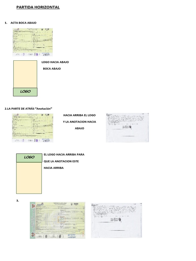 Partida Horizontal y Vertical | PDF