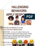 Difficult or Challenging Behavior - 9
