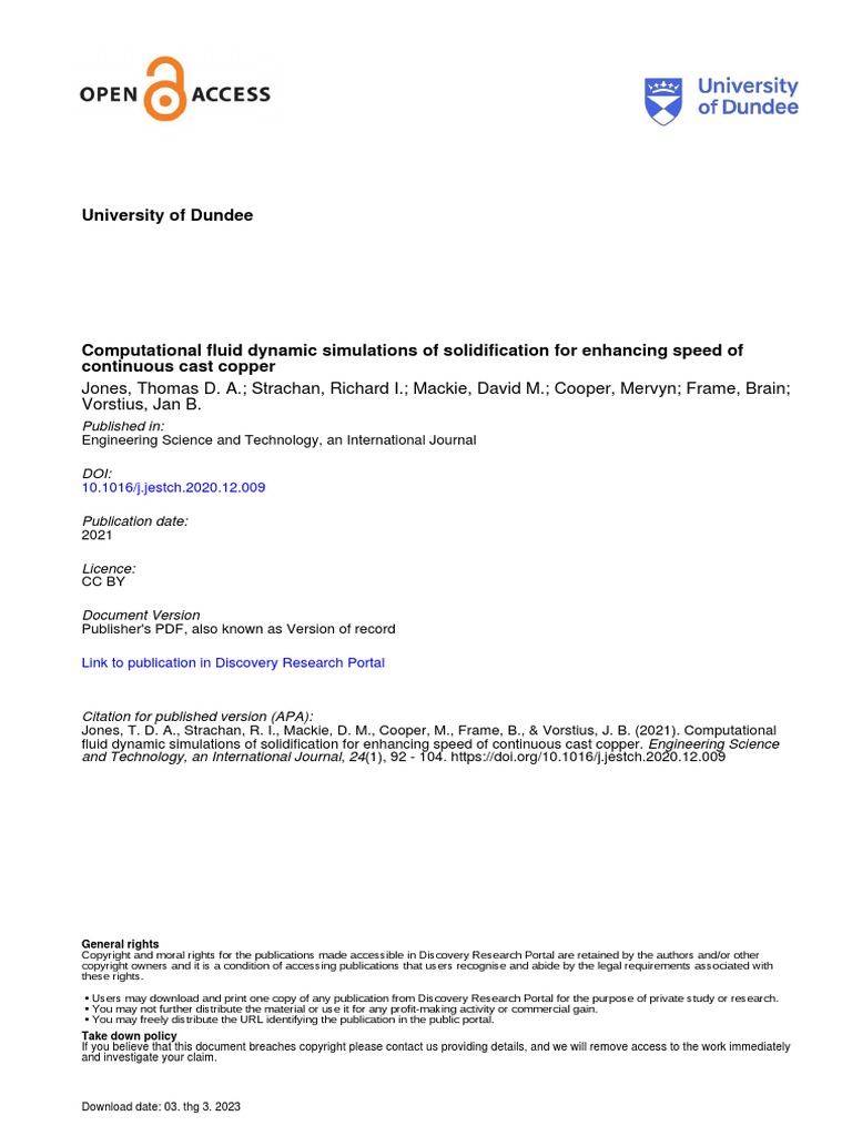 Document Upcast 2019-2020 | PDF | Casting (Metalworking) | Heat Transfer