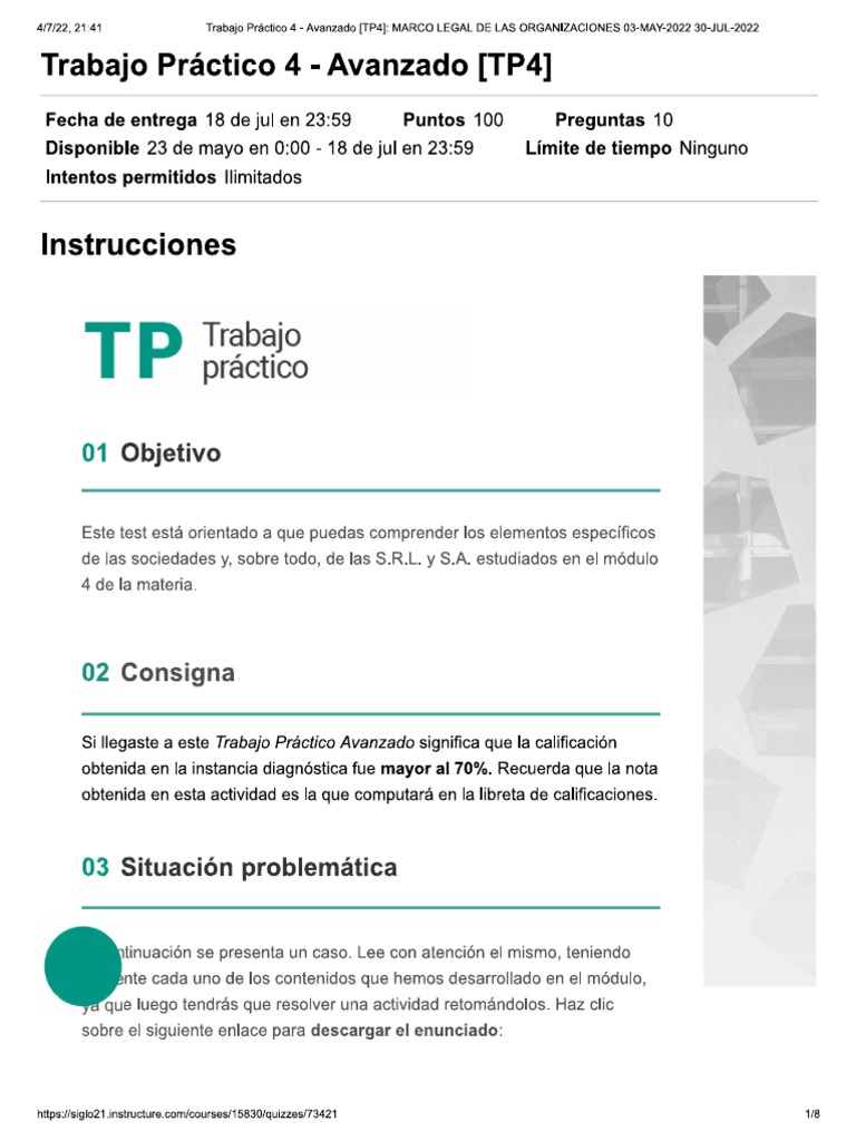 tp4 Avanzado 100% | PDF