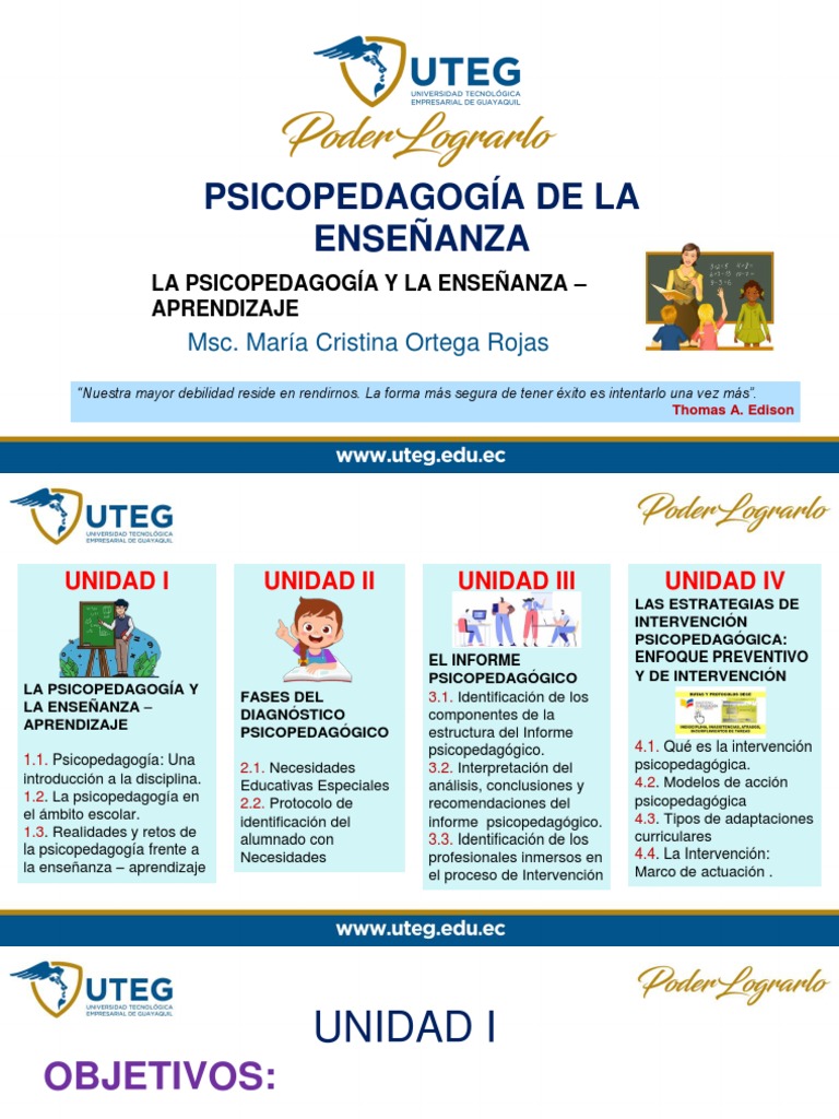 Psicopedagogía de La Ensenanza | PDF | Plan de estudios | Aprendizaje