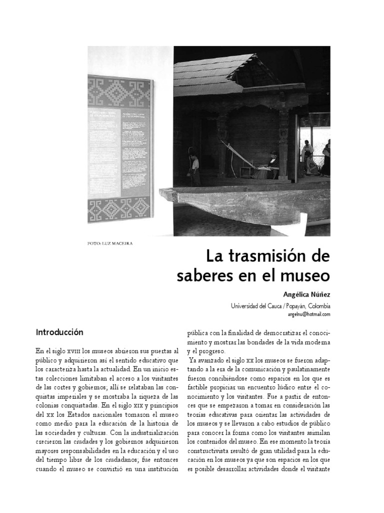 La educación en museos del siglo XXI | PDF | Museo | Conocimiento
