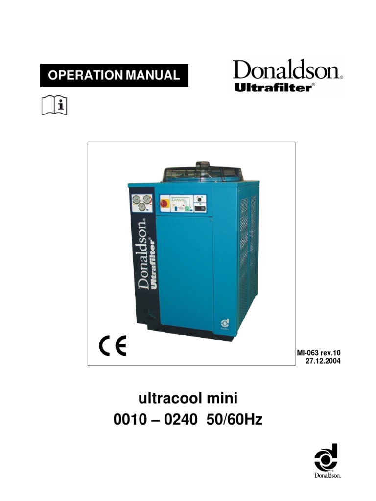 Donaldson Process Chiller Manual Mini