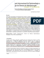 Paes de Paula - para Ale&#769 M Dos Paradigmas Nos Estudos Organizacionais - O Ci&#769 Rculo Das Matrizes Epistemolo&#769 Gicas