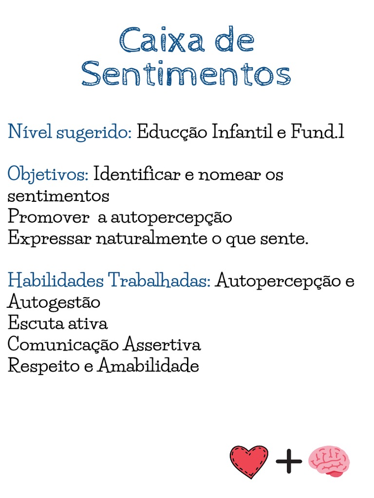 Caixa Dos Sentimentos | PDF | Autoajuda | Ciências e Matemática, image size:768x1024